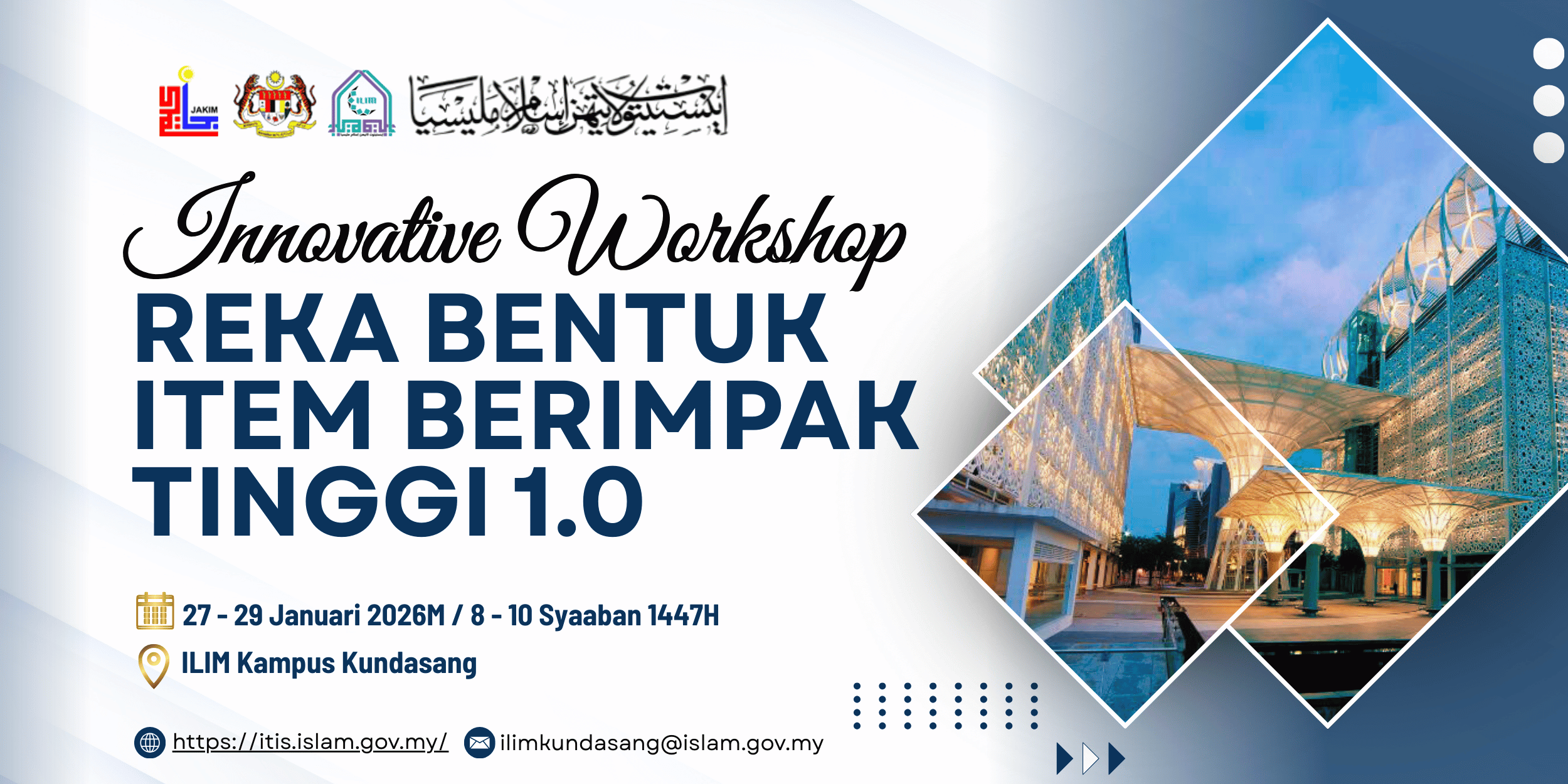 Banner Kursus Innovative Workshop: Reka Bentuk Item  Berimpak Tinggi